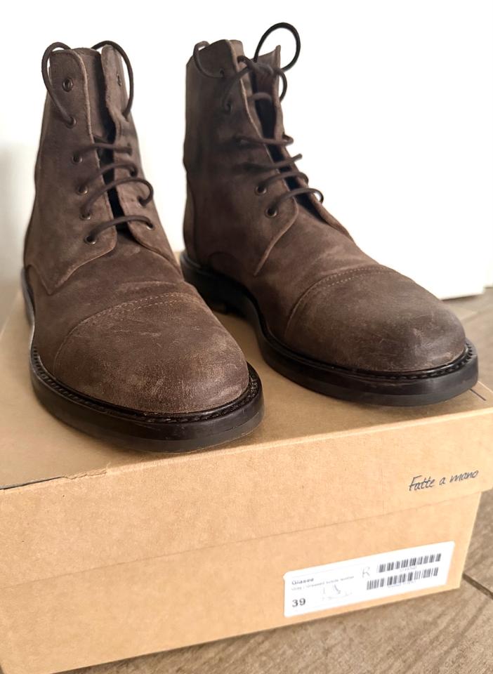 Velasca Boots „GIASEE“, gewachstes Veloursleder, Taupe, Gr 39, nw in Malente