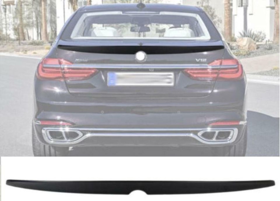 Heckspoiler Schwarz Glanz BMW 7er G11 G12 Hecklippe M760i 750i in Singen