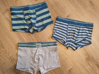 NEU! 3 Unterhosen Set Slips Jungen Gr. 134 blau türkis grau Baumw Schleswig-Holstein - Erfde Vorschau