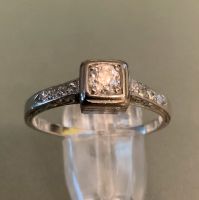 Vintage antiker Art Deco Diamant Ring Weißgold Gr. 54 Schleswig-Holstein - Kiebitzreihe Vorschau