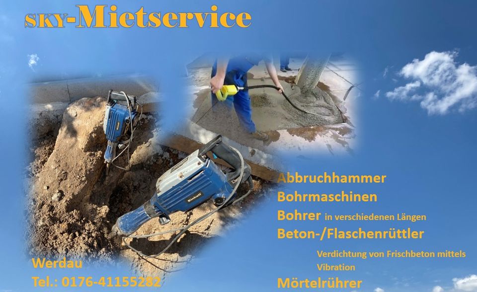 Mischer, Beton- /Flaschenrüttler, Betonverdichter, Abbruchhammer in Werdau