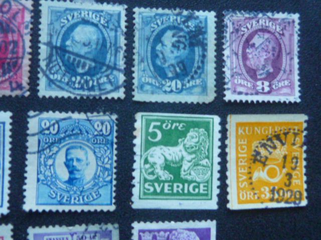 14 x Briefmarken alt Schweden, 1885 - 1947 in Pfungstadt