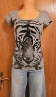 T-shirt mit Tiger Print Animal grau schwarz Gr.34 Bayern - Beilngries Vorschau