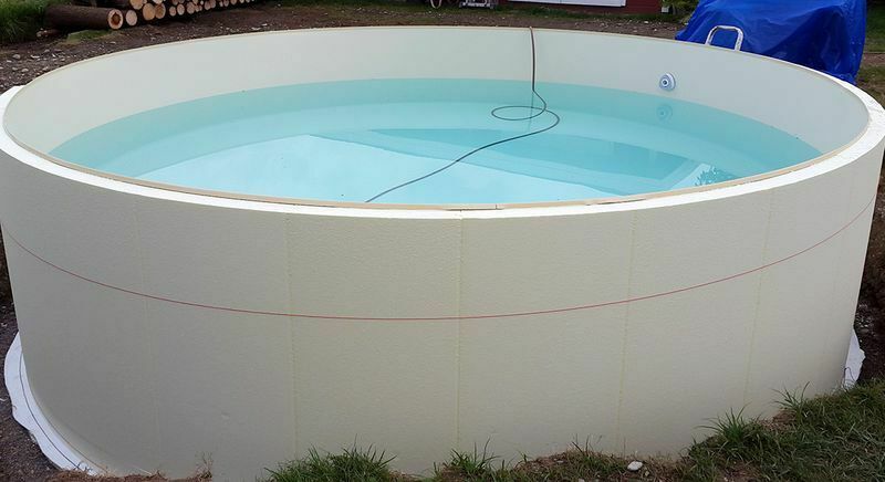 Pool mit Vollausstattung - conZero (Poolbau ohne Beton) Rundpool Ø 3,50 x 1,50 m - inkl. Technikbox, Wärmepumpe, Solarfolie, Beleuchtung in Solingen