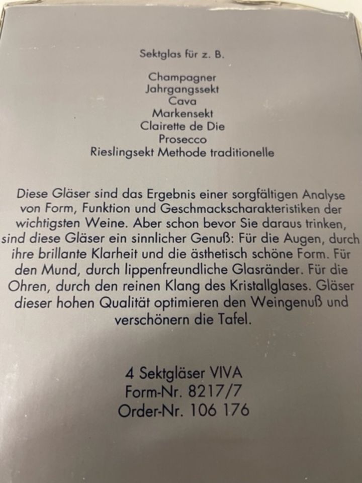 Wein und Sektgläser neu in Wiesbaden