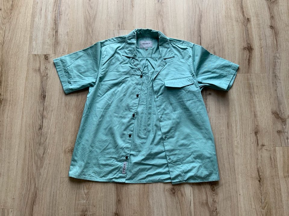 Carhartt WIP S/S Anvil Shirt - Gr. M / türkis / mint - neuwertig in Bielefeld