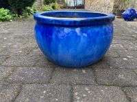 Blauer Keramik Übertopf / Pflanztopf bauchig  50 x32 cm Aachen - Aachen-Brand Vorschau