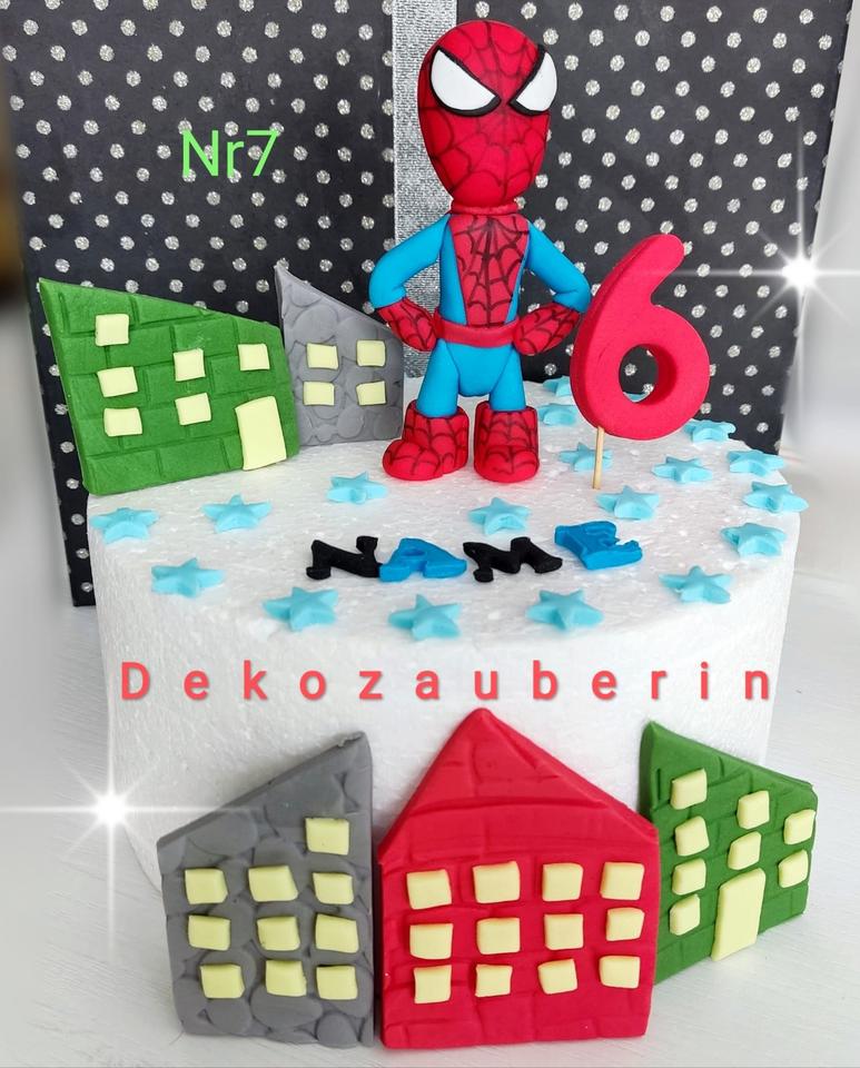 Deko Superhelden Batman Spider-Man Superhero Tortendeko Fondant in Waldsolms