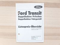 FORD TRANSIT MK1 Doppelkabine Pritschen PREISLISTE Prospekt 1973 Bayern - Hof (Saale) Vorschau