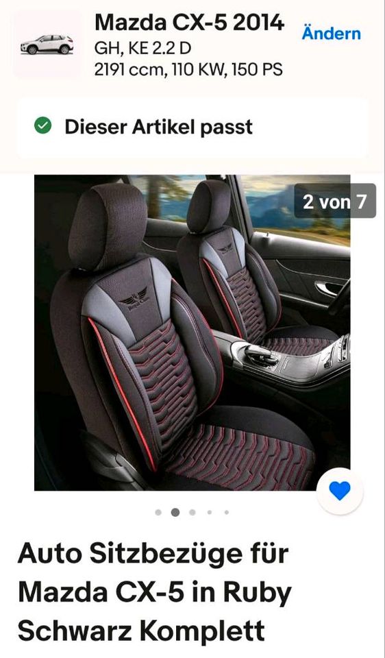 Auto Sitzbezüge für VW Golf in Ruby Schwarz Komplett