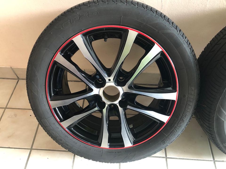 4 Sommerreifen Bridgestone 195/50R16 84 V incl. Alufelgen in Wischhafen