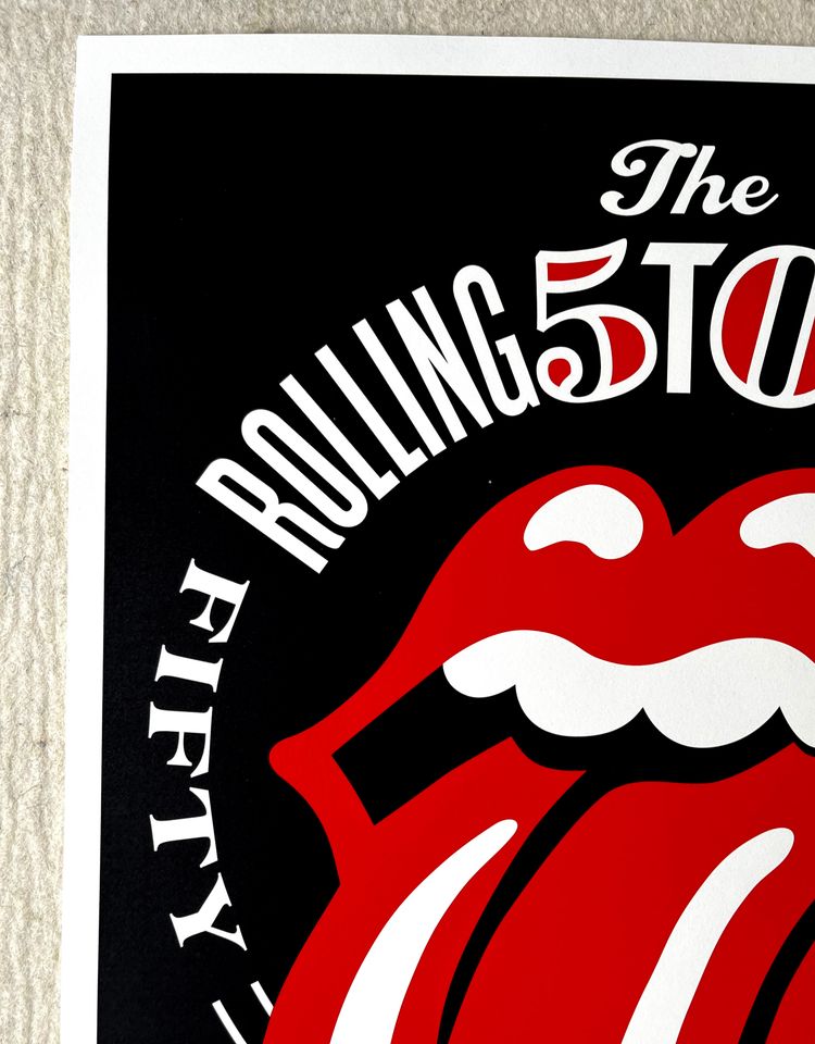 Rolling Stones 50 Years - Shepard Fairey OBEY Siebdruck in Dietzenbach