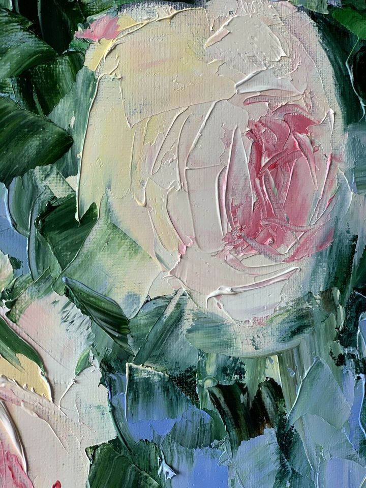 Ölgemälde «Rosen» 30x40cm - Unikat - handgemalt - signiert in Holzgerlingen