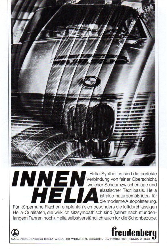 Freudenberg "Helia" -Werbeanzeige Reklame Vintage-Deko 1969 in Steinen