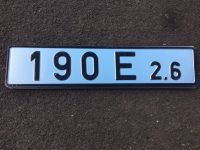 Mercedes 190E W201 2.6 Typenschild Schild Frankfurt am Main - Ostend Vorschau