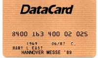 DataCard von Hannover Messe 1989 Scheckkarte Muster Prägekarte Niedersachsen - Sarstedt Vorschau