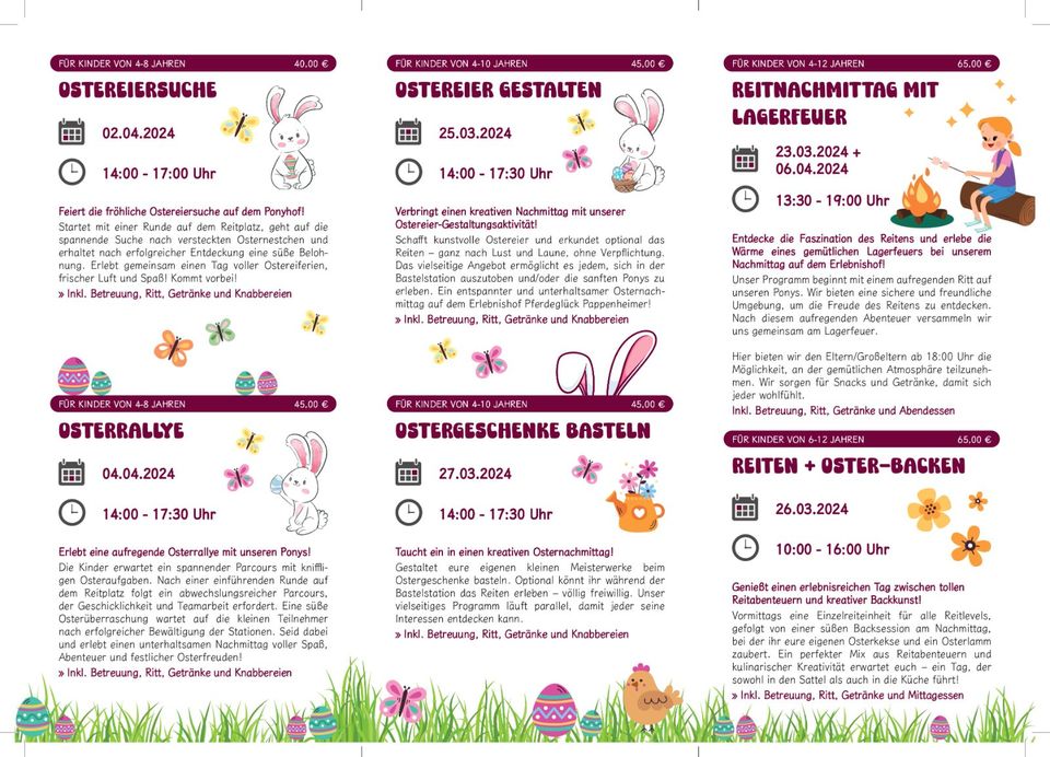Osterferien Highlight für Kids (4-12): Spiel, Spaß und Pferde in Oettingen in Bayern