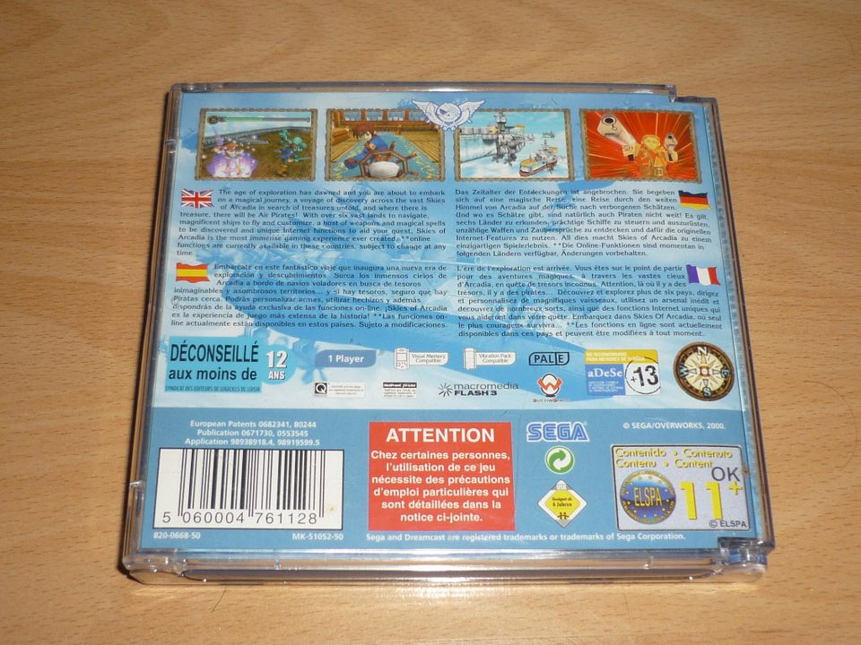 Skies of Arcadia / Sega Dreamcast Spiel / komplett in Schweinfurt