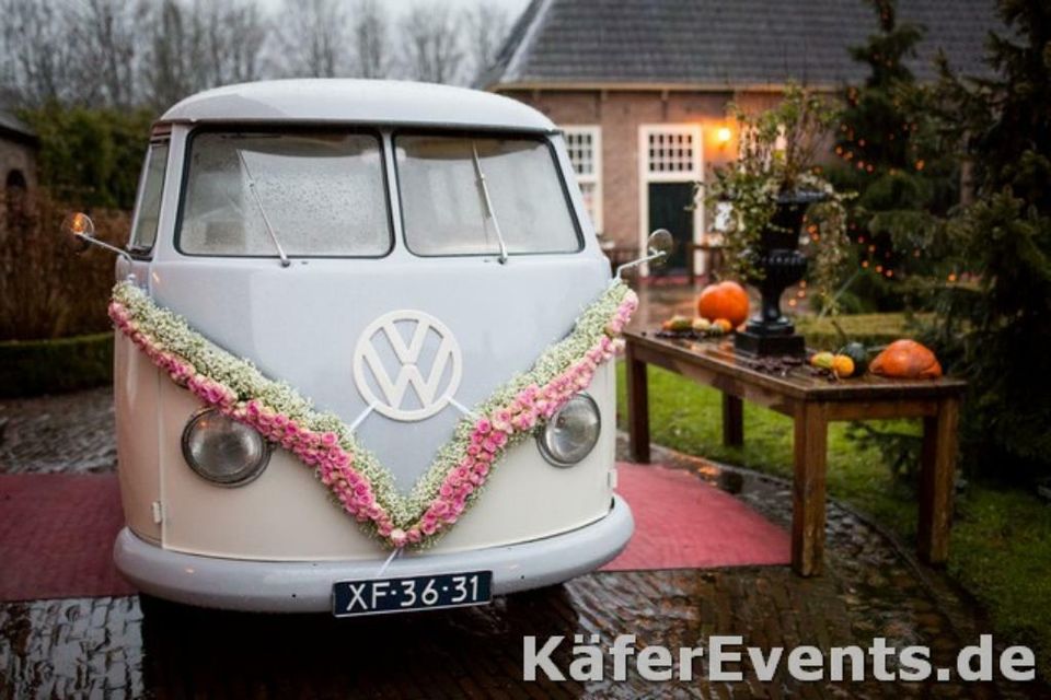 VW Bus Mieten Oldtimer VW T1 Gelb Weiss Bulli T2 Hochzeitsauto in Oberhausen