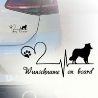 Auto Aufkleber | Border Collie | Wunschname on board | Sticker Köln - Köln Merheim Vorschau