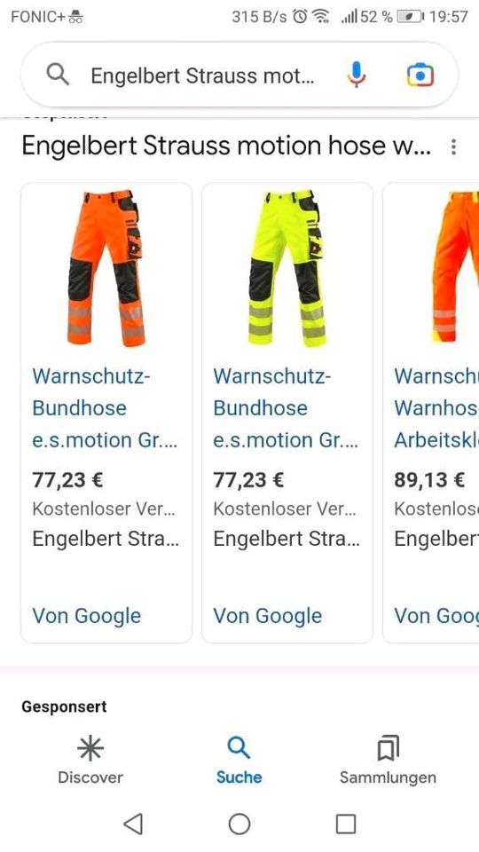 Arbeitskleidung Engelbert Strauss Warnschutz Hose in Augsburg