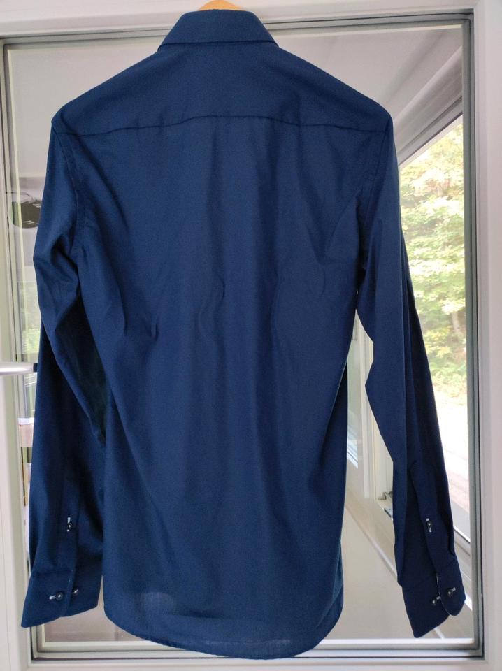 Eterna slim fit Herren Hemd neu blau langarm 37/S in Durbach