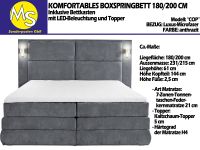 Boxspringbett Bett 180/200 +KSMatratze H4 +Topper LUX. Mic anthra Nordrhein-Westfalen - Mettingen Vorschau