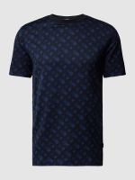 BOSS T-Shirt mit Allover-Label-Muster Modell 'Tiburt' in M Blau.! Hessen - Kassel Vorschau