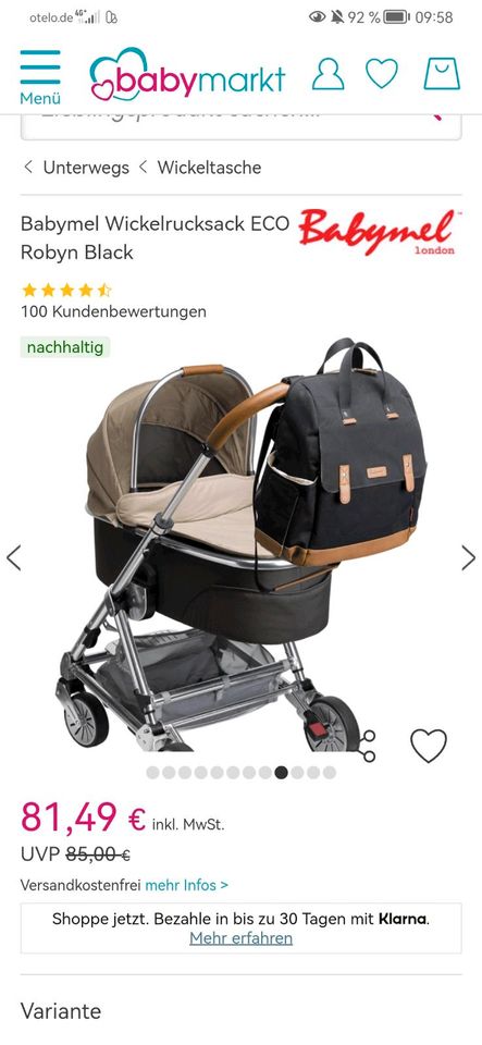 Babymel Wickeltasche in Schwerin