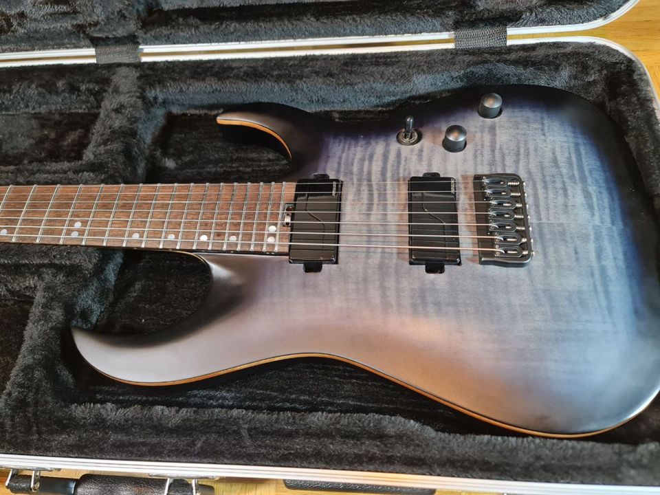 Harley Benton Amarok-7 BKBL - Fishman Fluence Modern + Case in Leverkusen