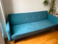 Sofa Midcentury Style petrol Holz umklappbar mit Schlaffunktion Köln - Zollstock Vorschau