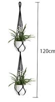 2 fach Macrame Aufhänge Blumen Korb Halter schwarz 120cm lang Rheinland-Pfalz - Wahnwegen Vorschau