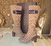 Original Gucci Stiefel Canvas ID:147686 Gr 38C Nordrhein-Westfalen - Heinsberg Vorschau