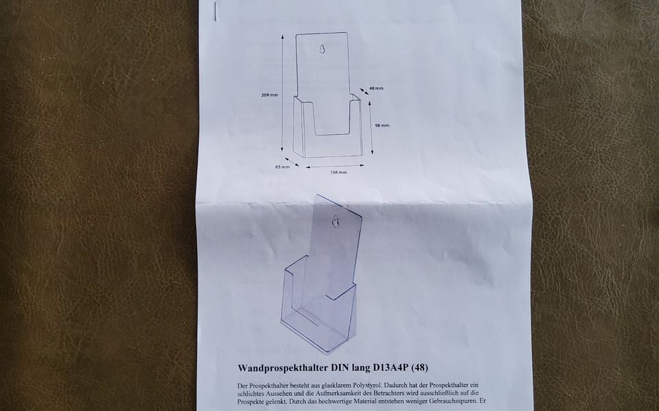 Prospekthalter Stand / Wand in Fulda