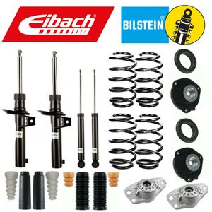 2x BILSTEIN B4 Stoßdämpfer + Staubschutz + Domlager BMW E81 E87 mit  Sportfahrwerk hinten 