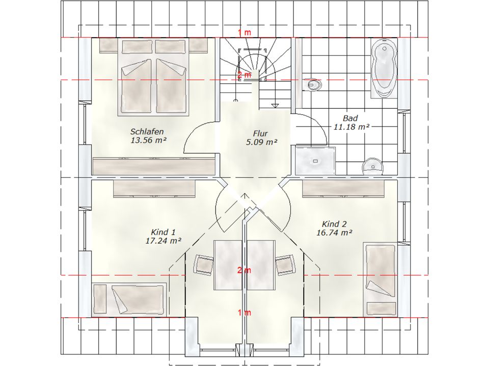 Keine Eigenleistungen im Haus! 5 Zimmer, Wärmepumpe, Fußbodenheizung, Grundstück Markkleeberg inklusive !!!   K 081 in Markkleeberg