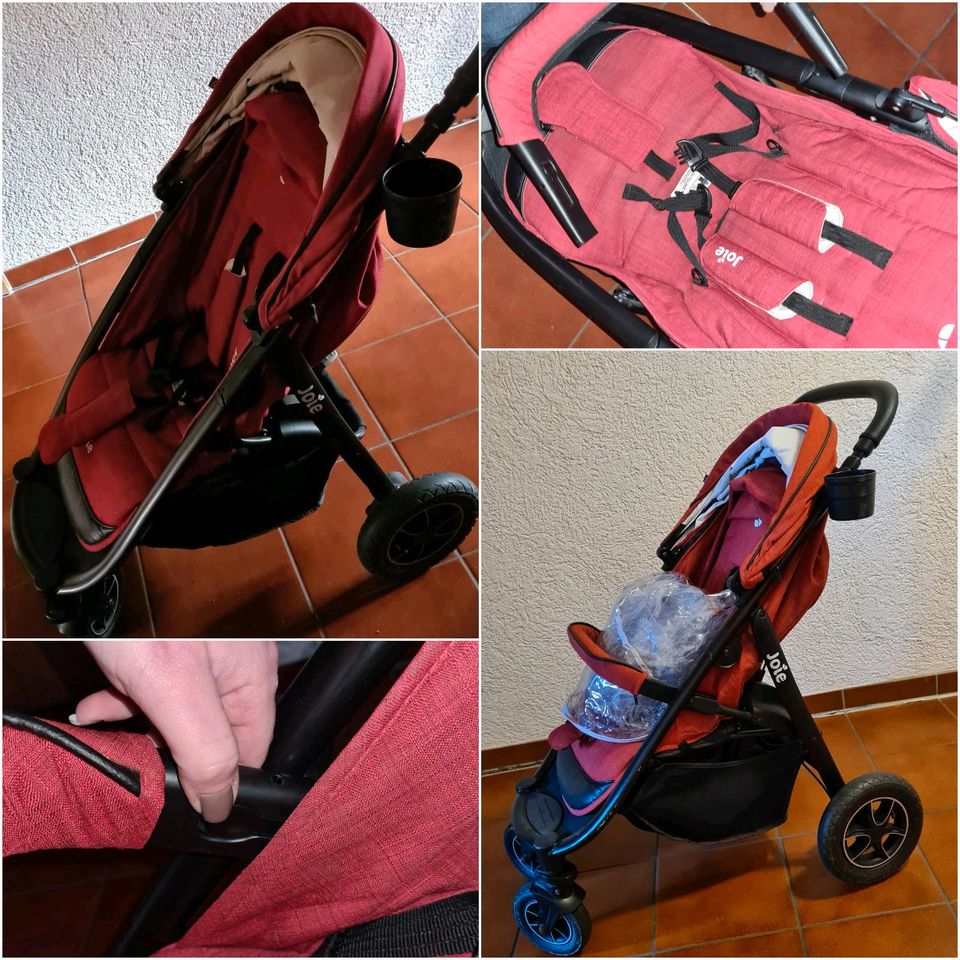 Joie mytrax Air lychee (rot) meliert, 1. Hand, Kinderwagen buggy in Langenzenn