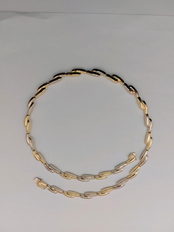 Collier Weiß-Gelbgold / Armreif / Gold 585 / 14 Karat in Quickborn