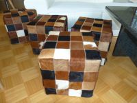 NEU Unikate Leder Fell-HOCKER Kuh-Fell Patchwork IKEA Jularp Sofa Niedersachsen - Lehrte Vorschau