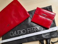 CLAUDIO FERRICI Handtasche, Clutch, Geldbörse weinrotes Leder-NEU Niedersachsen - Stelle Vorschau