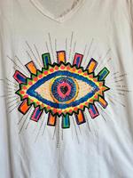 Tredy Zukauf T-Shirt Auge Bunt Strasssteine Baumwolle Dortmund - Asseln Vorschau