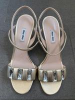 MIU MIU" Wunderschöne Sandalen,Leder.  Gr. 40 NP850€ 1x Getr. Hamburg-Nord - Hamburg Uhlenhorst Vorschau