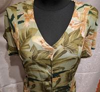 Damenkleid grün floral Muster lang Gr.38 von Nice Day Hessen - Freigericht Vorschau