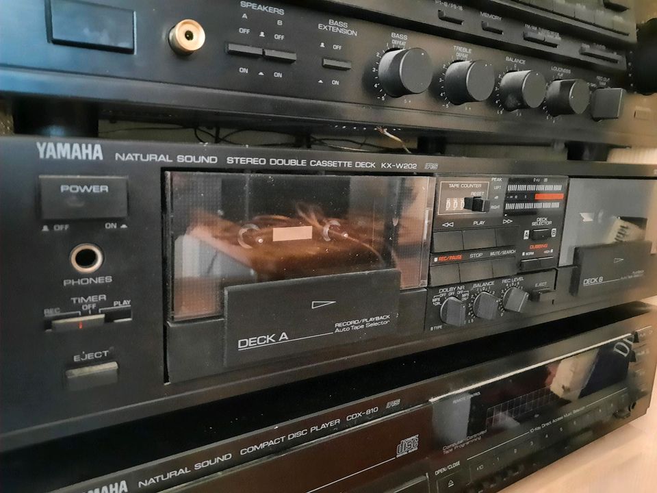 Yamaha Stereo Doppelcassettendeck, Cassettenrecorder in Palling