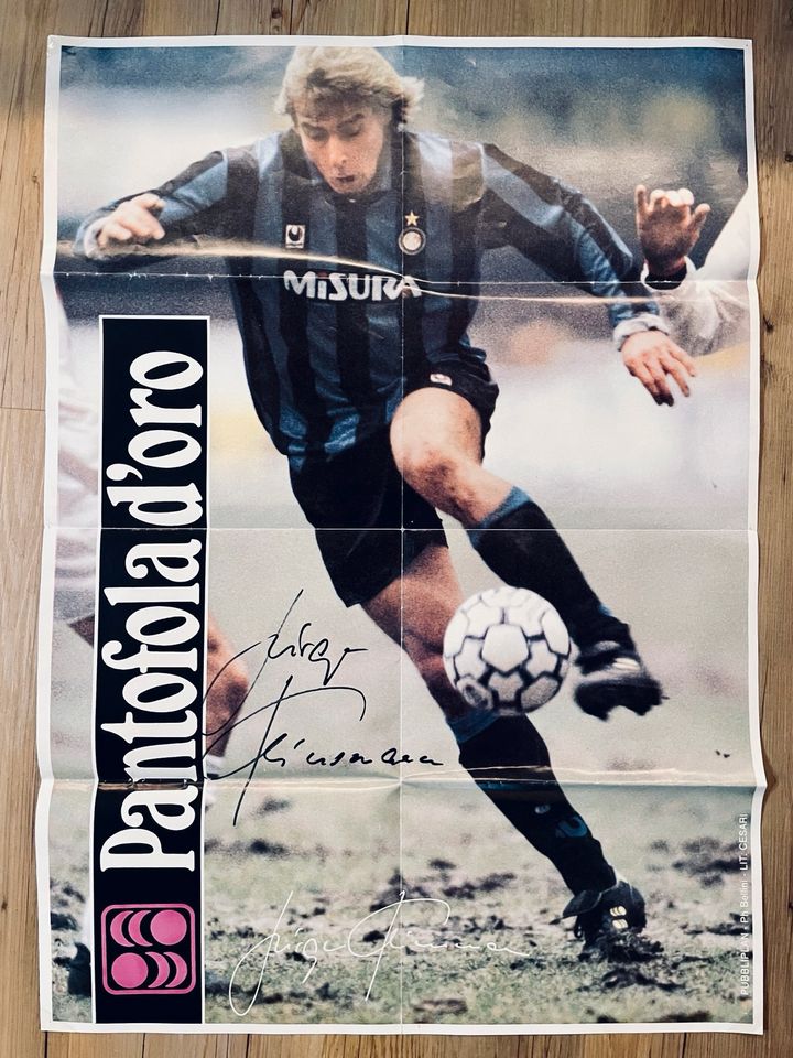 Jürgen Klinsmann Autogramm (original) | Poster | Inter Mailand in Fürstenwalde (Spree)