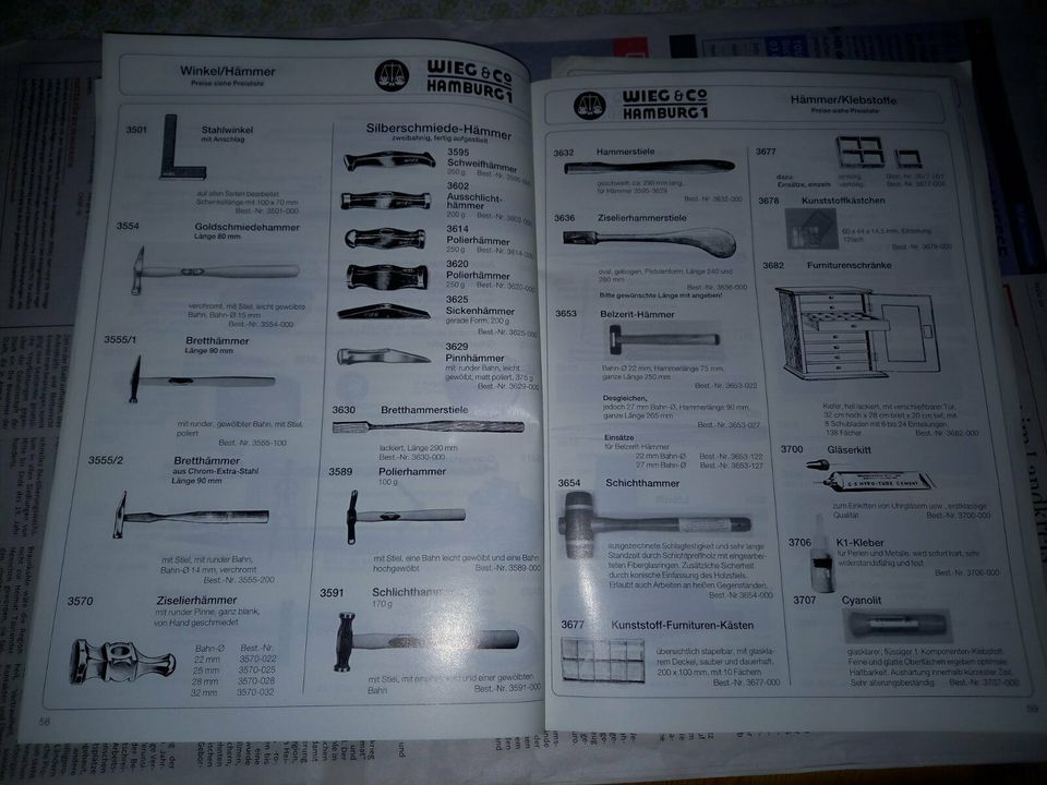 Alter Katalog Wieg & Co Goldschmiedebedarf mit Preisliste in Zeitz