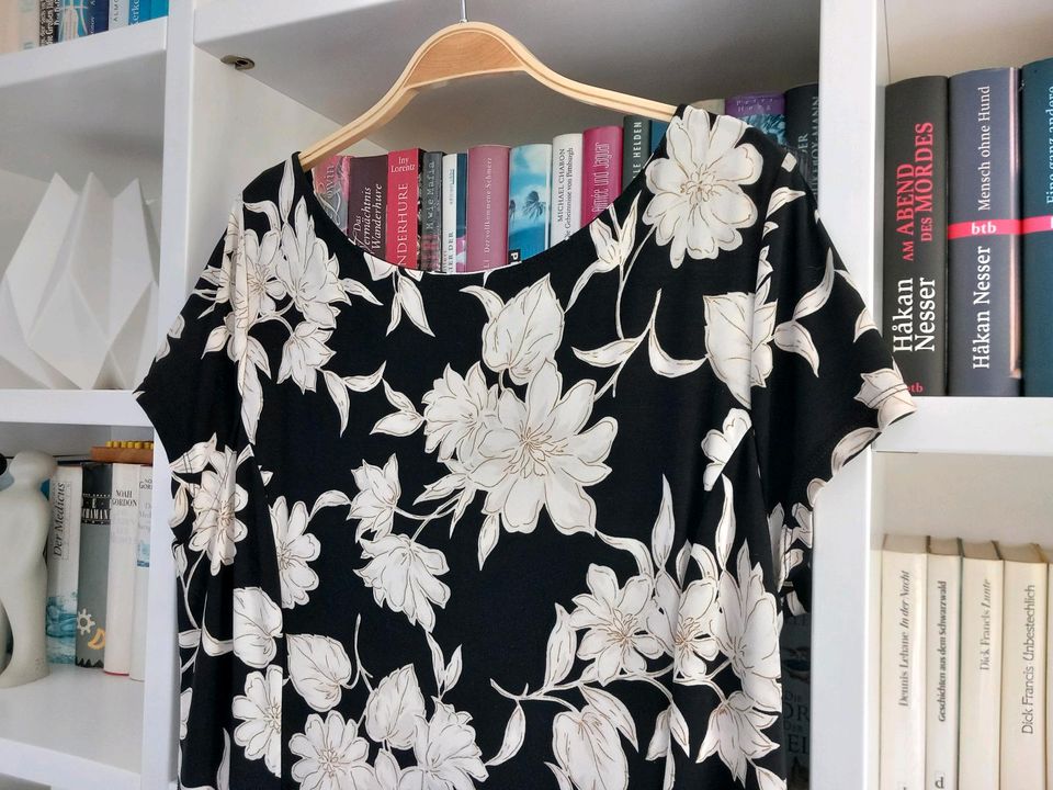 Ralph Lauren XL Kleid schwarz Blumen Floral Viskose Midi Sommer in Essen-West