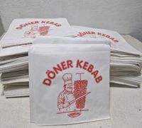 100 Döner Kebap Taschen, Tüten (Weiß mit Motiv / 16 x 16 cm) Baden-Württemberg - Kuchen Vorschau