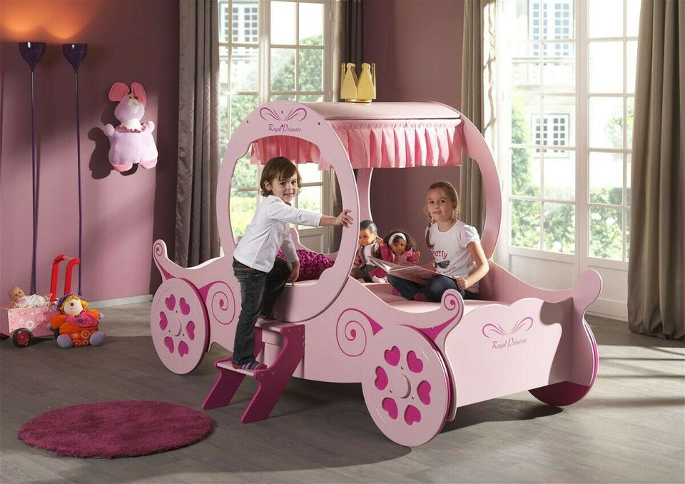 Kutschenbett Kinderbett Kisha Rollrost rosa Mädchen Prinzessin in Hamm