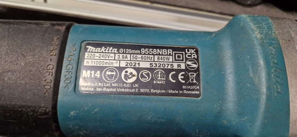 Winkelschleifer Makita 9558NBRZ 125 mm gebraucht in Insheim